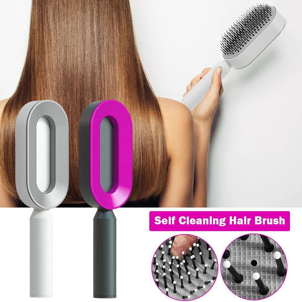 3D Self Cleaning Hair Brush For Women Massage Scalp Promote Blood Circulation Anti Hair Loss