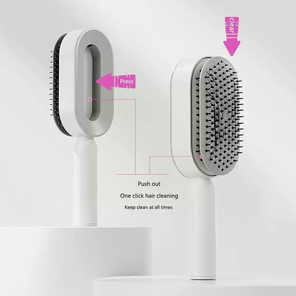 3D Self Cleaning Hair Brush For Women Massage Scalp Promote Blood Circulation Anti Hair Loss