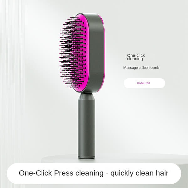 3D Self Cleaning Hair Brush For Women Massage Scalp Promote Blood Circulation Anti Hair Loss